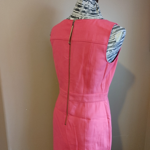 NEW bright pink LOFT sheath midi dress - Picture 3 of 9